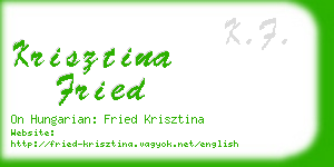 krisztina fried business card